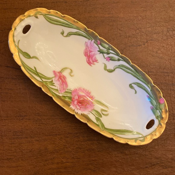 Antique Bavarian Hand-painted Celery Dish - Picture 1 of 7